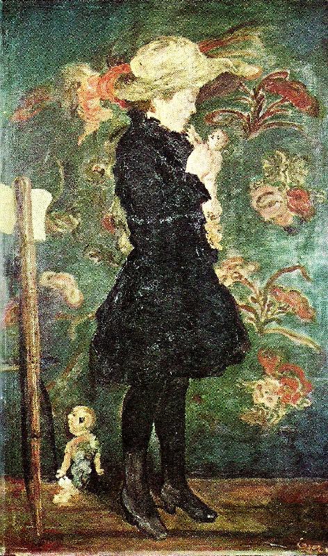 James Ensor flicka med docka oil painting image